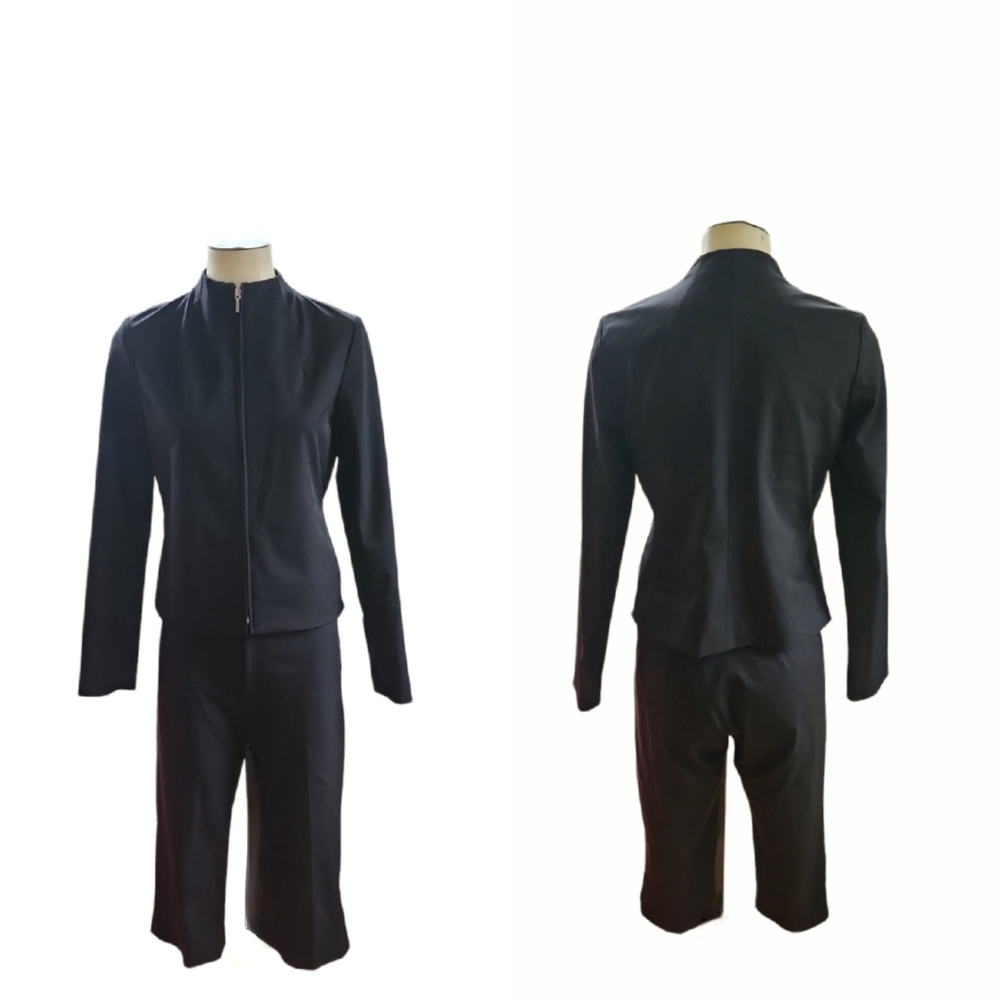 Ralph Ralph Lauren Black Two Piece Capri Suit Set Size Small